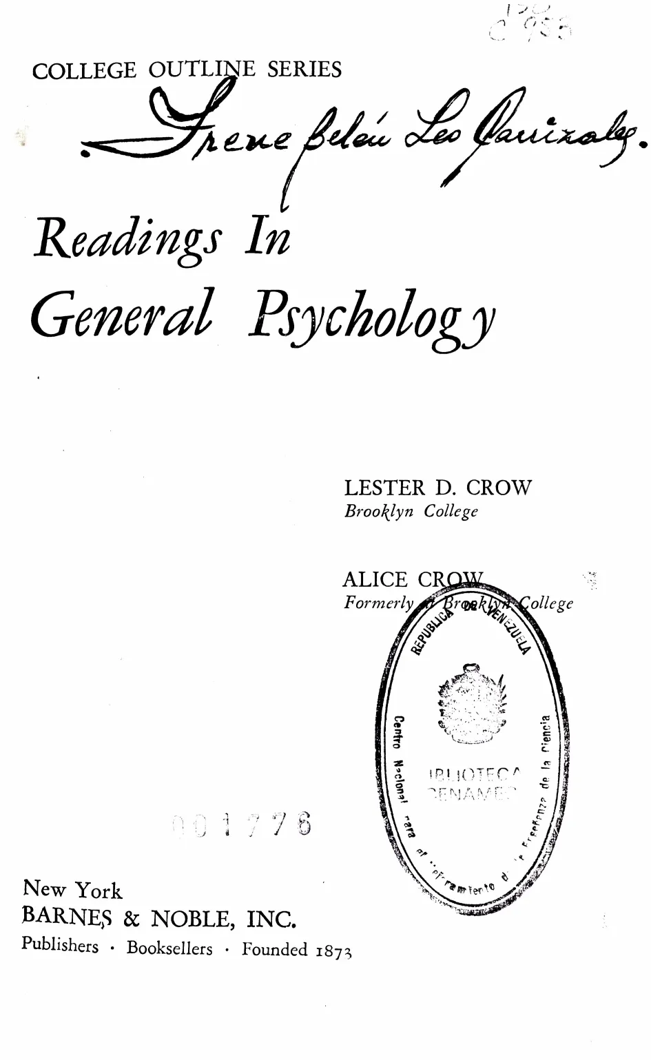 Readings in general psychology [fotocopia de libro]